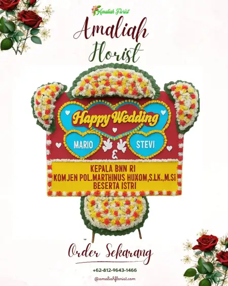 Papan Bunga Pernikahan Sirau